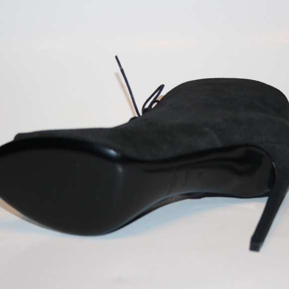 Saint Laurent YSL Jane 105 Open Toe Lace Up Ankle Boots Booties - Picture 4 of 6